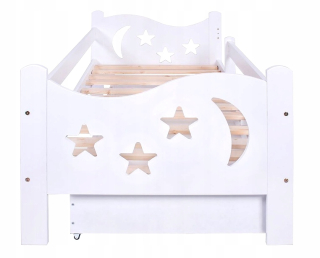 Detská posteľ Mikołaj 180x80 BIELA SET ZÁSUVKA + MATRAC